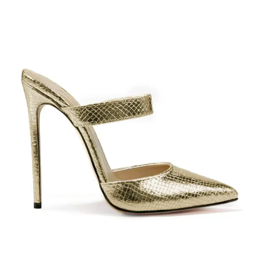 SHARLENE CALZATURE Sandals-Platinum Laminated Sandalwood - Cod. 30443 Platino
